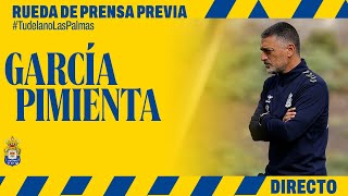 Rueda de prensa de García Pimienta previa al CD Tudelano vs UD Las Palmas  UD Las Palmas [upl. by Stempien884]