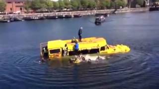 Liverpool famous yellow duck boat sinks in Albert dock [upl. by Cristina]