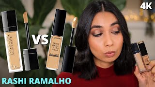 Lancome Teint Idole Ultra Wear Concealer VS Dior Forever Skin Correct Concealer Review amp Wear Test [upl. by Senoj]