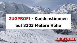 ZUGPROFI  Kundenstimmen zur begleiteten Reise  Auf 3303 Metern Höhe  Corvatsch [upl. by Acinaj961]