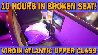 Virgin Atlantic Upper Class  10 hours in a broken seat [upl. by Phonsa]