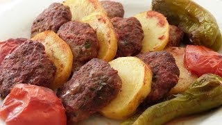 Fırında Köfte Patates Tarifi  Fırında Köfte Nasıl Yapılır [upl. by Haerle]