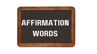 Affirmation Words Learning English Word [upl. by Gretel819]