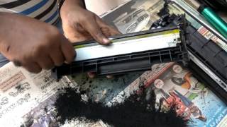 how to 12a toner refilling in telugu [upl. by Kristine]