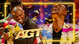 Dreams Come True Comedian Wins The GOLDEN BUZZER from His HERO on Americas Got Talent [upl. by Octavie]