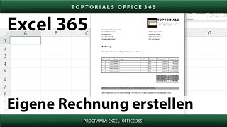 Eigene Rechnung erstellen ganz einfach  Excel 365 Tutorial [upl. by Anglo]