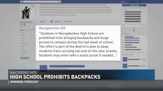 Nacogdoches Bans Backpacks to Curtail End of Year Pranks [upl. by Phipps262]