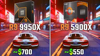 RYZEN 9 9950X vs RYZEN 9 5900X  Test in 6 Games [upl. by Annahaj]