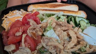 Zaxbys Cobb Salad Mukbang 🥙🥗 [upl. by Bourgeois]