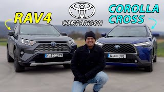 Toyota RAV4 vs Corolla Cross comparison REVIEW [upl. by Doro]