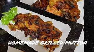 Homemade grilled mutton grilled lamb grill mutton in oven Recipe [upl. by Torras496]