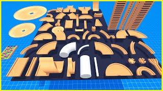 Making A Marble Run Using ONE Of EVERY Track Piece  Marble World Gameplay [upl. by Alisa]