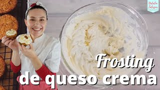 😁Receta Frosting de QUESO CREMA sin mantequilla INCREÍBLE Natalia Salazar PasteleríaCreativa [upl. by Anelle]