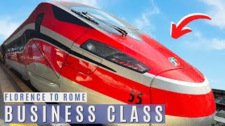 Riding Italys Frecciarossa BULLET TRAIN in BUSINESS CLASS 300 kmh [upl. by Ashatan356]