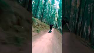 POV Offroad trail riding an electric skateboard through the forest electric offroad skate [upl. by Whitcher]