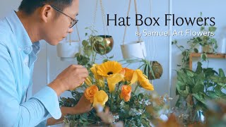 How to Make Hat Box Flowers by Samuel Art Flowers [upl. by Tana277]