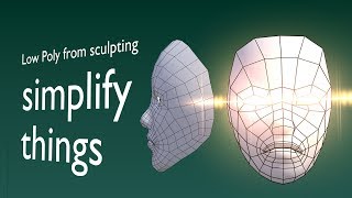 Low Poly Head Modeling with sculpting Blender 3d [upl. by Cyprus]