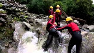 35th Liverpool Boys Brigade Ghyll Scrambling at Camp 2015 [upl. by Uzzial926]