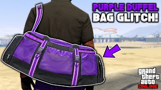 How To Get The Purple Duffel Bag Glitch In Gta 5 Online No BEFF or Transfer [upl. by Drabeck]