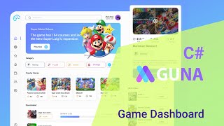 Dashboard Game  GunaFramework  WinForm  CVBNET [upl. by Pietra]