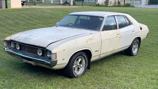 Rusty muscle car garage 1973 XA Fairmont under dash air con still works rustymusclecargarage [upl. by Zolner]