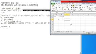 sas base Q106 [upl. by Nnarefinnej]