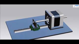 Animation of the working principle of the lead screw stepper motor [upl. by Sirod]