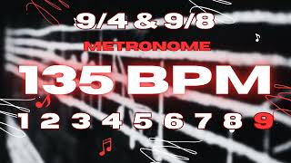 135 BPM  94 amp 98 Metronome [upl. by Onaireves]