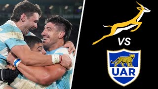 ARGENTINA BEAT SOUTH AFRICA Springboks vs Pumas Rugby Championship 2024 Review [upl. by Trocki]