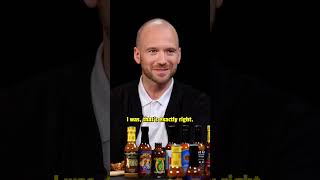 Get ready for Vince Vaughn on Hot Ones 😂 [upl. by Akerdnuhs]