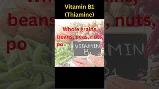 Vitamin B1  Thiamine  Food sources of Vitamin B1 healthyvibeschannel healthyfood thiamine [upl. by Post364]