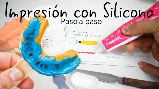 Impresión dental con silicona pesada y ligeraZhermackZetaplus [upl. by Illak854]