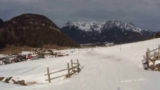 St Ulrich am Pillersee  Hochfilzen Piste 6a Verbindung SL Kröpfl  SL Hochleiten [upl. by Enetsuj]