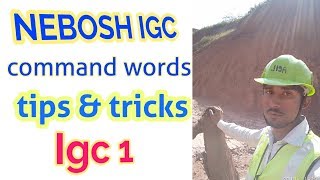 Nebosh igc tips and tricks in Hindi  use of command words in igc  igc command words in hindi [upl. by Jandel]