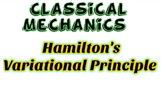 Hamilton’s Variational Principle  Lagrange’s equation of motion from Hamilton’s principle [upl. by Nashner]