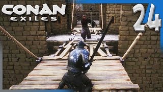 ATTACKED amp MAKING A MAP ROOM  Conan Exiles Multiplayer Gameplay S4E24 [upl. by Morton]