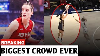 Caitlin Clark Breaks Largest Crowd Record  Indiana Fever vs Washington Mystics Highlights [upl. by Litta]