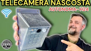 La telecamera di videosorveglianza super nascosta con pannello solare wifi faretto led Antifurto [upl. by Hausner25]