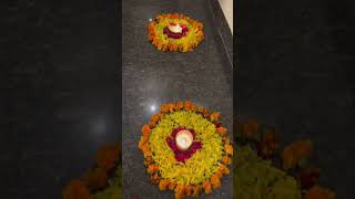 happydiwali rangoli flowers diyas [upl. by Nnayhs]