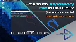 How to Fix Repository File in Kali Linux  EtcAptSourcesList [upl. by Aryad]