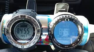 Suunto Core vs Casio Protrek Side By Side Altimeter Comparison [upl. by Derzon]