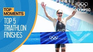 The Most Incredible Triathlon Finishes at the Olympic Games  Top Moments [upl. by Itsrejk893]