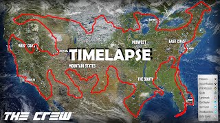 THE CREW Scenic route around the map TIMELAPSE [upl. by Zelikow]