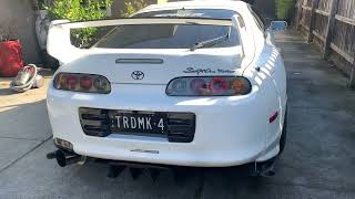 Fully built 750whp Toyota Supra 2jzgte Vvti 272278 Kelford Cold idle [upl. by Yanal]