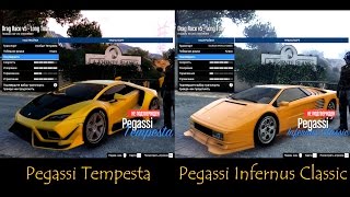 GTA 5 DLC  New Pegassi Infernus Classic VS Pegassi Tempesta Old VS New D [upl. by Conant]