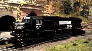 MTH Premier Norfolk Southern SD50 w  MTH PROTOSOUND 30 [upl. by Radbun]