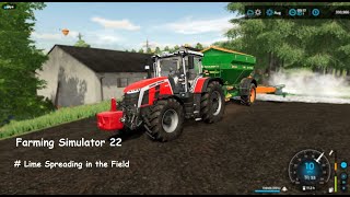 Lime Spreading in the Field  FS 22 [upl. by Annaehr]