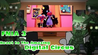 FNIA 3 React to The Amazing Digital Circus part 1 Gacha x FNIA 3 enjoy [upl. by Waldo105]