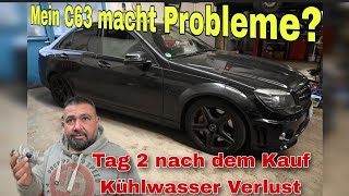 Mein C63 AMG hat Wasser verlust2 Tage nach dem Kauf Motoren Zimmer hat es gesagt [upl. by Chaunce16]