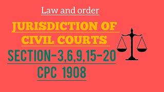 JURISDICTION OF CIVIL COURTSCPC1908 [upl. by Solitta723]